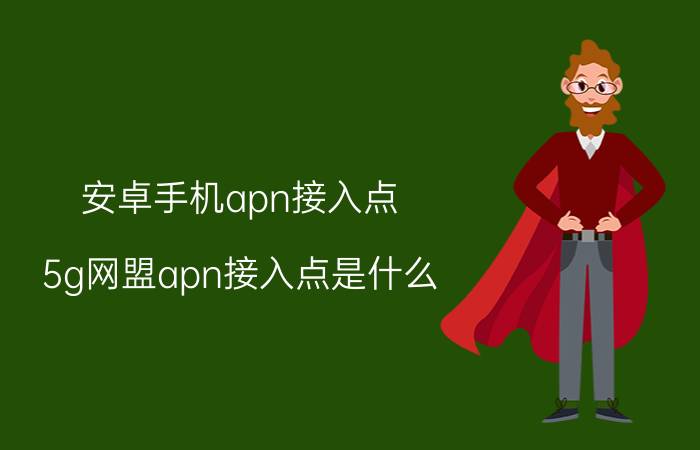 安卓手机apn接入点 5g网盟apn接入点是什么？